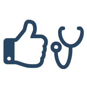 icon of thumbs up and stethoscope